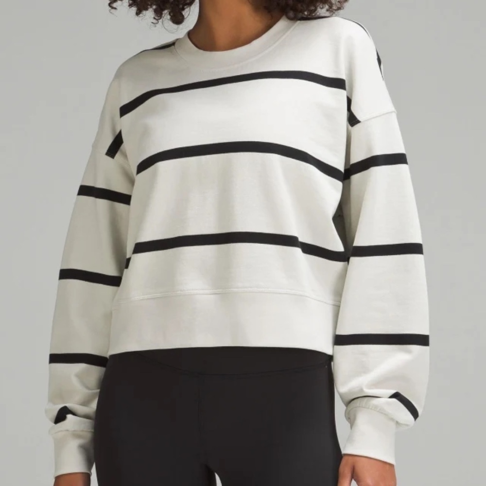 Lululemon Perfectly Oversized Cropped Crew *Stripe